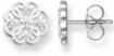 Paar Ohrstecker THOMAS SABO "Kleeblatt-Design", silber (silberfarben, wei&szlig;, wei&szlig;),