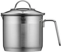 Milchtopf SILIT "Achat", edelstahl, B:15,1cm H:12,5cm L:22,1cm &Oslash;:14cm, T&ouml;pfe,