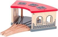 Spielzeugeisenbahn-Geb&auml;ude HAPE "Gro&szlig;er Lokschuppen", bunt,