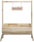 Pflanzk&uuml;bel PROMADINO "Willkommen", beige (natur), B:59cm H:73cm T:30cm,