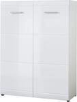 Schuhschrank GERMANIA "Adana", wei&szlig;, B:90cm H:120cm T:36cm, Holzwerkstoff,