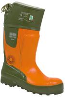 Sicherheitsschuh CRAFTLAND "Waldarbeiterstiefel ULME" Gr. 43, orange (orange, gr&uuml;n),