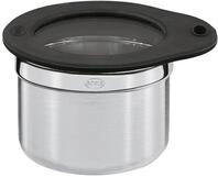 Frischhaltedose R&Ouml;SLE, schwarz (edelstahlfarben, schwarz), B:9cm H:6,5cm L:10cm