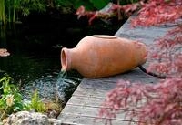 Gartenbrunnen UBBINK "Amphora", beige (natur), Terrakotta, Wasserspiele,