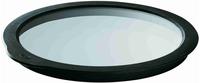Frischhaltedeckel R&Ouml;SLE, schwarz (transparent, schwarz), &Oslash;:24cm, Glas, Silikon,