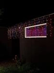 KONSTSMIDE LED-Lichtervorhang, transparent, Dioden 400 Stk. Flammen 400 Stk.,