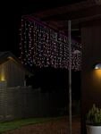KONSTSMIDE LED-Lichtervorhang "Weihnachtsdeko aussen", transparent, Dioden 200 Stk.