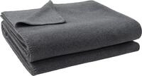 Wohndecke ZOEPPRITZ1828 "Soft-Fleece", grau (medium grau melange), B:160cm L:200cm,