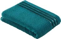 Badetuch VOSSEN "Cult de Luxe", blau (lagoon), B:67cm L:140cm, Walkfrottee,