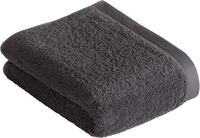 Badetuch VOSSEN "High Line", grau (anthrazit), B:67cm L:140cm, Walkfrottee,