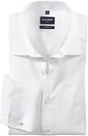 Smokinghemd OLYMP "Luxor modern fit", Herren, Gr. 38, N-Gr, wei&szlig;, Web,...