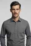 Businesshemd OLYMP "Luxor modern fit", Herren, Gr. 37, N-Gr, grau (mittelgrau),...