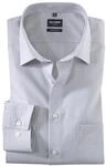 Businesshemd OLYMP "Luxor modern fit", Herren, Gr. 37, N-Gr, grau (silbergrau), Web,