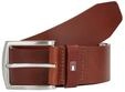 Lederg&uuml;rtel TOMMY HILFIGER "New Denton 4 cm breit", Herren, Gr. 85, braun (cognac),