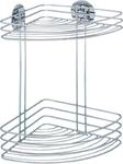 Duschablage WENKO "Eckregal", silber (chrom), B:20cm H:33cm T:26,5cm, Stahl, Regale,