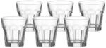 Whiskyglas LEONARDO "Whiskygl&auml;ser Rock 265 ml 6er Set transparent", bunt