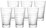 Glas LEONARDO "Trinkgl&auml;ser Vario Struttura 280 ml 6er Set transparent", bunt