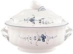Schale VILLEROY & BOCH "Terrine Vieux Luxembourg 2,7 L wei&szlig;-blau", bunt (wei&szlig;,