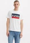 T-Shirt LEVI'S, Herren, Gr. M, wei&szlig;, Jersey, Obermaterial: 100% Baumwolle, bedruckt,