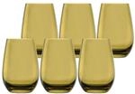 Glas ST&Ouml;LZLE "Becher Elements 465 ml 6er Set", gr&uuml;n (oliv), Glas, Trinkgef&auml;&szlig;e,
