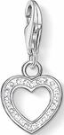 Charm-Einh&auml;nger THOMAS SABO "Herz", silber (silberfarben, wei&szlig;, wei&szlig;), Charms,