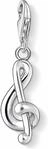 Charm-Einh&auml;nger THOMAS SABO "Notenschl&uuml;ssel-Optik", silber (silberfarben), Charms,
