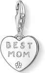 Charm-Einh&auml;nger THOMAS SABO "BEST MOM", silber (silberfarben), Charms, Damen, Silber