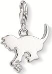 Charm-Einh&auml;nger THOMAS SABO "K&auml;tzchen-Design", silberfarben, Charms, Silber 925