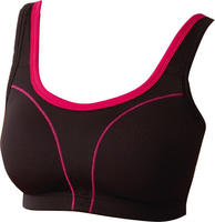 Sport-BH SUSA "Sport BH Move high", Damen, Gr. 75, Cup B, schwarz (schwarz, pink),
