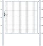 Zauneinzelt&uuml;r ALBERTS "Flexo", silber (silberfarben), B:150cm H:140cm, Stahl, Tore,