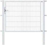 Zauneinzelt&uuml;r ALBERTS "Flexo", silber (silberfarben), B:150cm H:120cm, Stahl, Tore,
