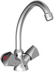 Waschtischarmatur SCH&Uuml;TTE "Carneo", grau (chrom), B:15,5cm H:21,5cm T:5cm,