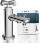 Waschtischarmatur SCH&Uuml;TTE "Matao", grau (chrom), B:6,5cm H:13,4cm T:11,9cm, Messing,