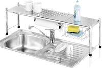 K&uuml;chenregal MAXIMEX "Modell EXPANDO", silber (silberfarben), B:116cm H:27cm T:21cm,
