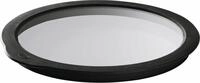 Frischhaltedeckel R&Ouml;SLE, schwarz (transparent, schwarz), &Oslash;:20cm, Glas, Silikon,
