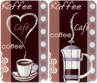 Herd-Abdeckplatte WENKO "Universal Modell Kaffeeduft", bunt, B:30cm L:52cm, Glas,