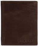 Geldb&ouml;rse BUGATTI "VOLO", Damen, braun, Leder, leicht gl&auml;nzend, unifarben,