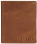 Geldb&ouml;rse BUGATTI "VOLO", Damen, braun (cognac), Leder, leicht gl&auml;nzend, unifarben,