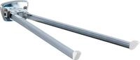 Handtuchhalter WENKO "Basic", silber (silberfarben), B:8cm H:5,5cm T:42cm, Edelstahl,