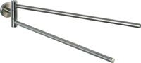 Handtuchhalter WENKO "Bosio", silber (silberfarben), B:5,5cm H:9cm T:43cm, Edelstahl,