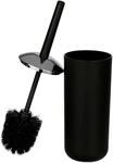 WC-Garnitur WENKO "Brasil", schwarz, H:37cm L:10cm, Kunststoff, Reinigungsb&uuml;rsten,