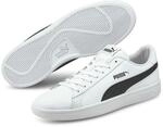 Sneaker PUMA "SMASH V2 L" Gr. 43, schwarz-wei&szlig; (puma wei&szlig;, puma schwarz), Schuhe,