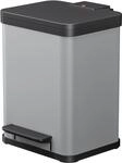 M&uuml;lleimer HAILO "&Ouml;ko duo Plus M", grau (aluminiumfarben, schwarz), B:34cm H:44,5cm