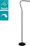 EGLO Stehlampe "LAROA LED Stehleuchte, Touchsensor, 4-step dimming, modern", schwarz,
