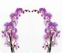 Herd-Abdeckplatte WENKO "Universal Modell Orchideenbl&uuml;te", wei&szlig;, B:30cm L:52cm,