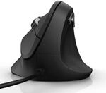 HAMA ergonomische Maus "Ergonomische vertikale Maus f&uuml;r PC Laptop, mit Kabel, 1,8 m,