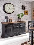 Sideboard SIT "Olomouc mit 3 T&uuml;ren und 3 Schubladen", schwarz (schwarz, honig),