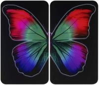 Herd-Abdeckplatte WENKO "Universal Modell Butterfly by Night", bunt (schwarz, rot,
