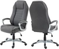Chefsessel DUO COLLECTION "Dirk", grau (dunkelgrau), B:66cm T:66cm, Stoff, St&uuml;hle,