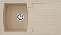 Einbausp&uuml;le RESPEKTA, beige (sandbeige), B:86cm H:20cm T:50cm, Verbundwerkstoff,